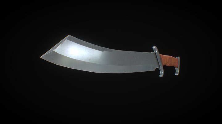 Combat Machete - game ready 3D Model