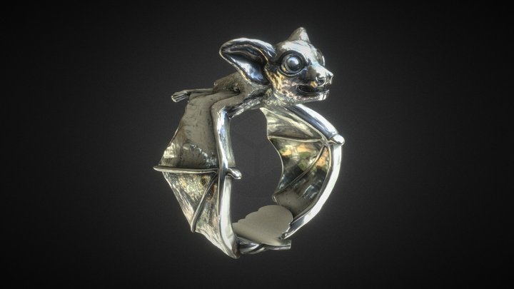 Baby Bat Ring 3D Model