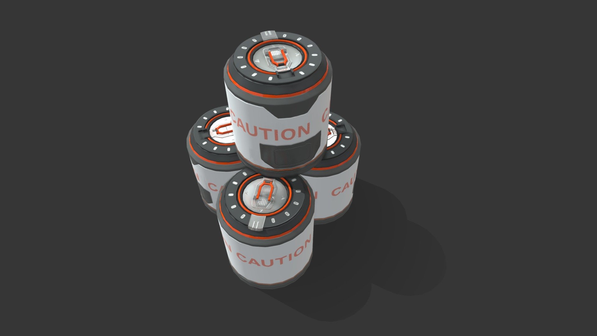 Lowpoly scifi container