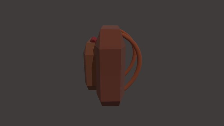 Leather Back Pack 3D Model