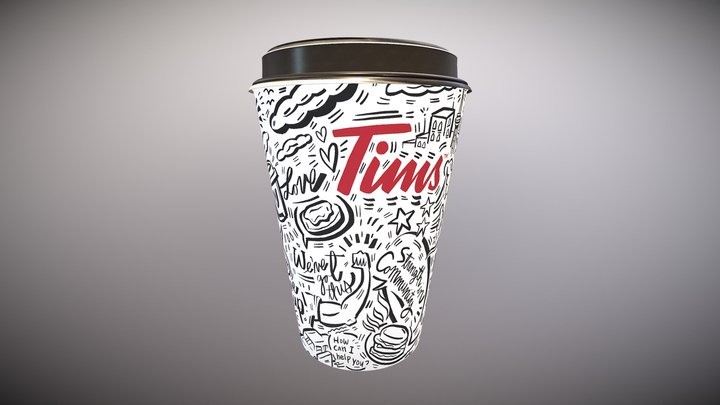 Tims Cup by Jason Wilkins 3D Model