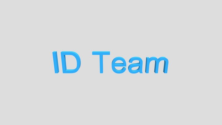 ID Team Text 3D Model