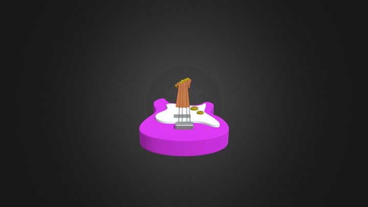 Stylized/Toon Electric Guitar 3D Model