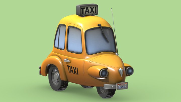 Animal Crossing Taxi - Fan Art 3D Model