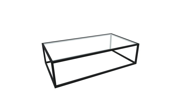 Free 3d Model Coffee table glass and metal 3D Model