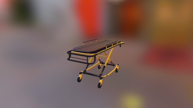 Ambulance Stretcher 3D Model
