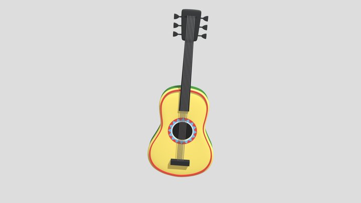 Cartoon Mexican Guitar