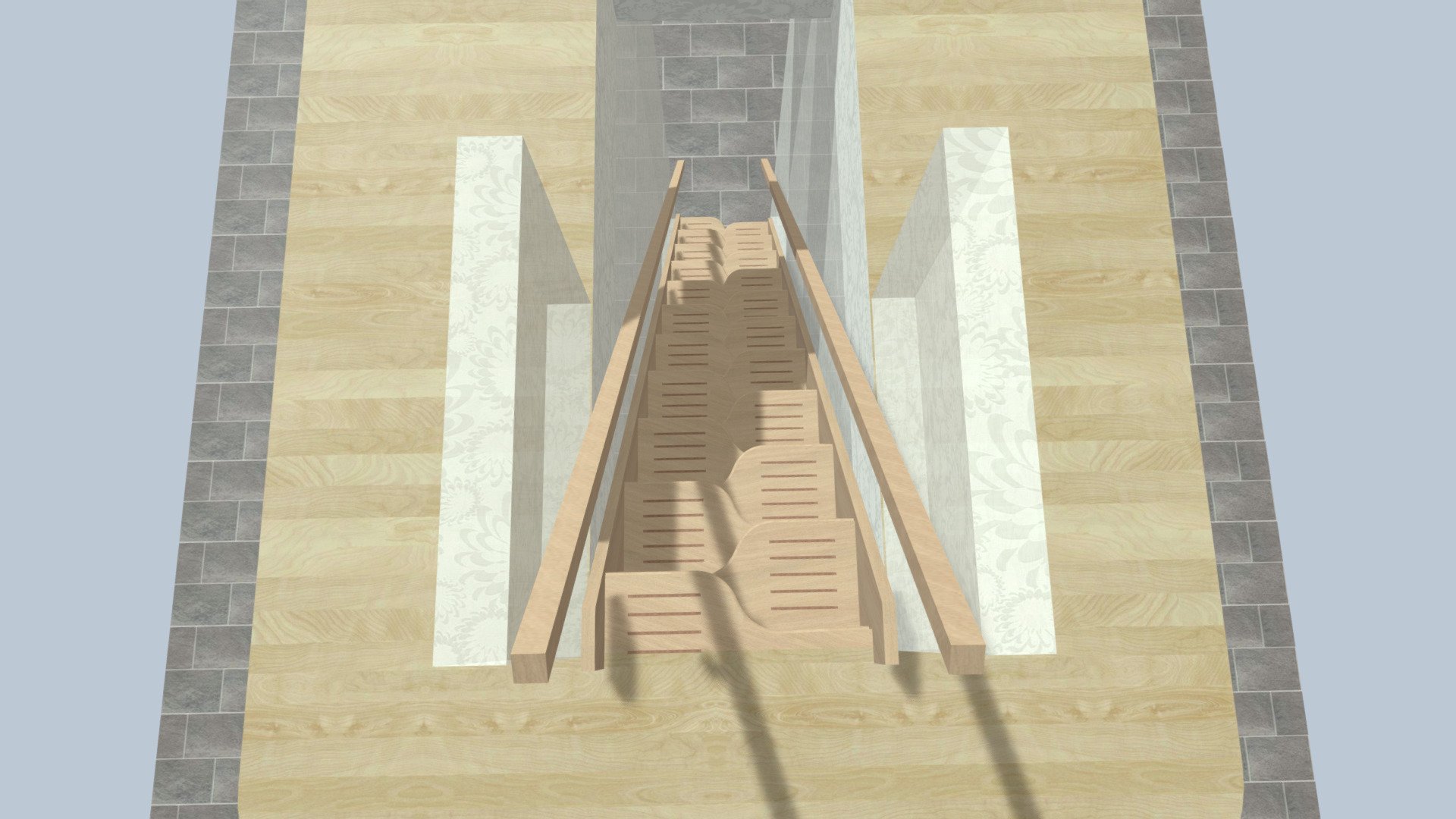 Scheider alternating stair - 3D model by TopTreadStairways ...