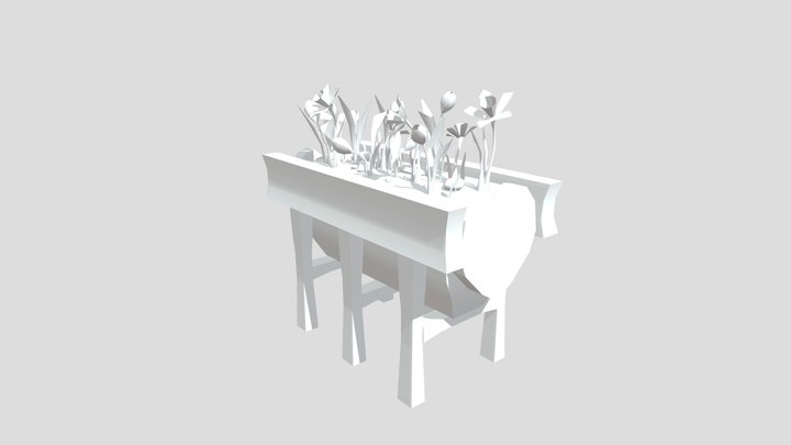 Daffodil Planter 3D Model
