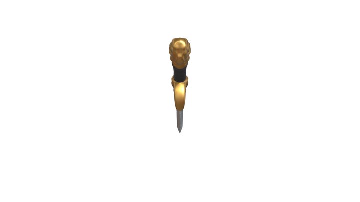 Decorative fantasy sword with intricate hilt de 3D Model