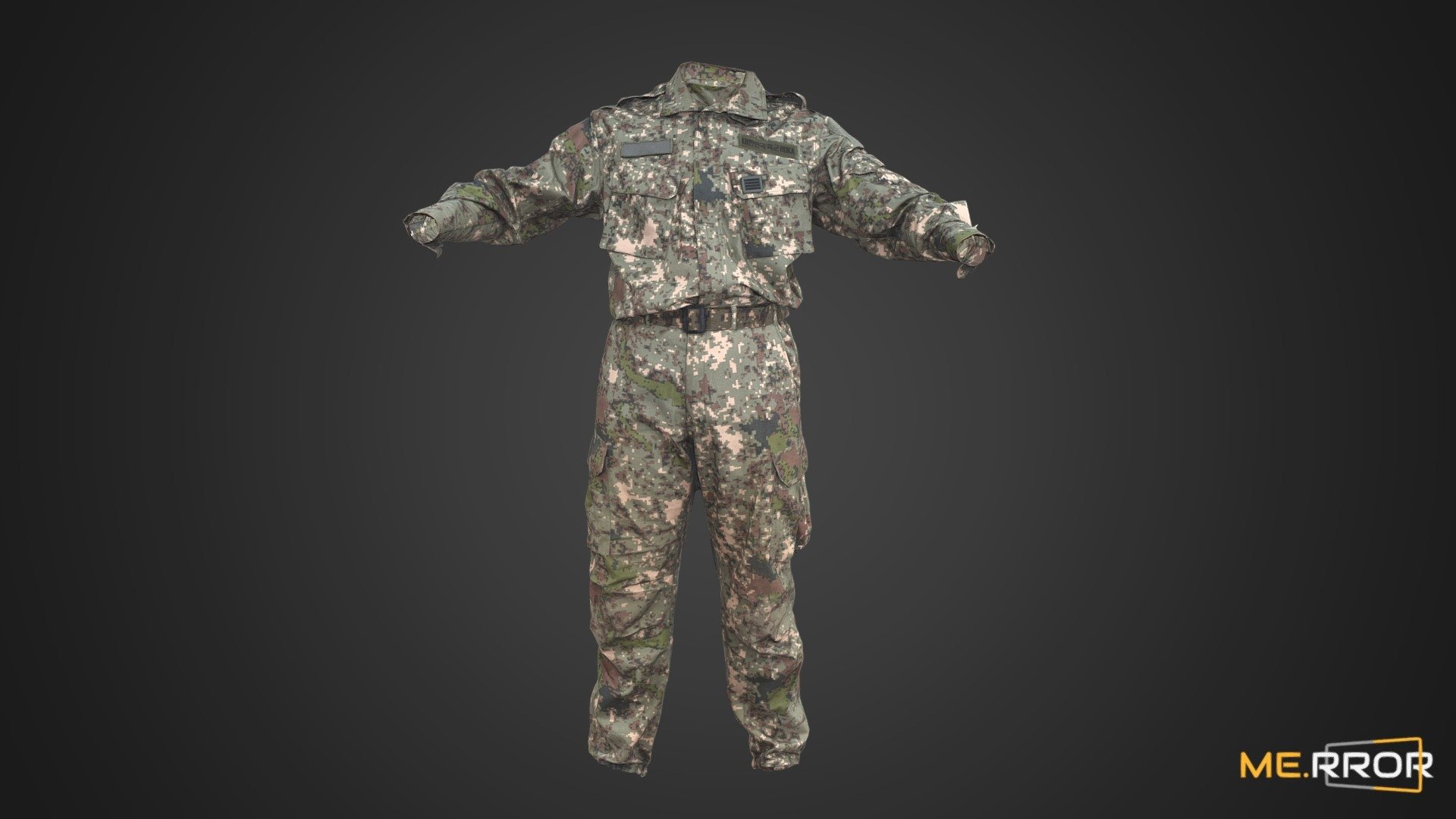 Koean military uniform set - Buy Royalty Free 3D model by ME.RROR