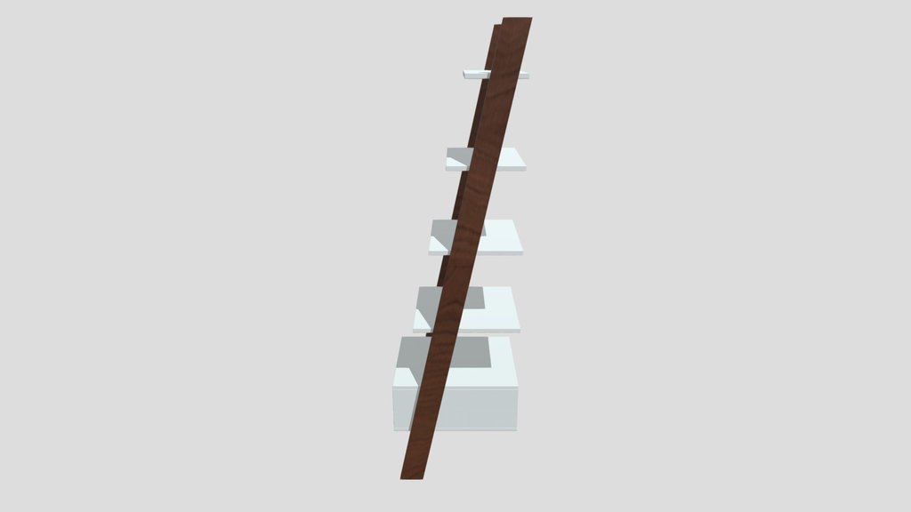 Wooden Ladder Bookcase Shelf Scandinavian Nord