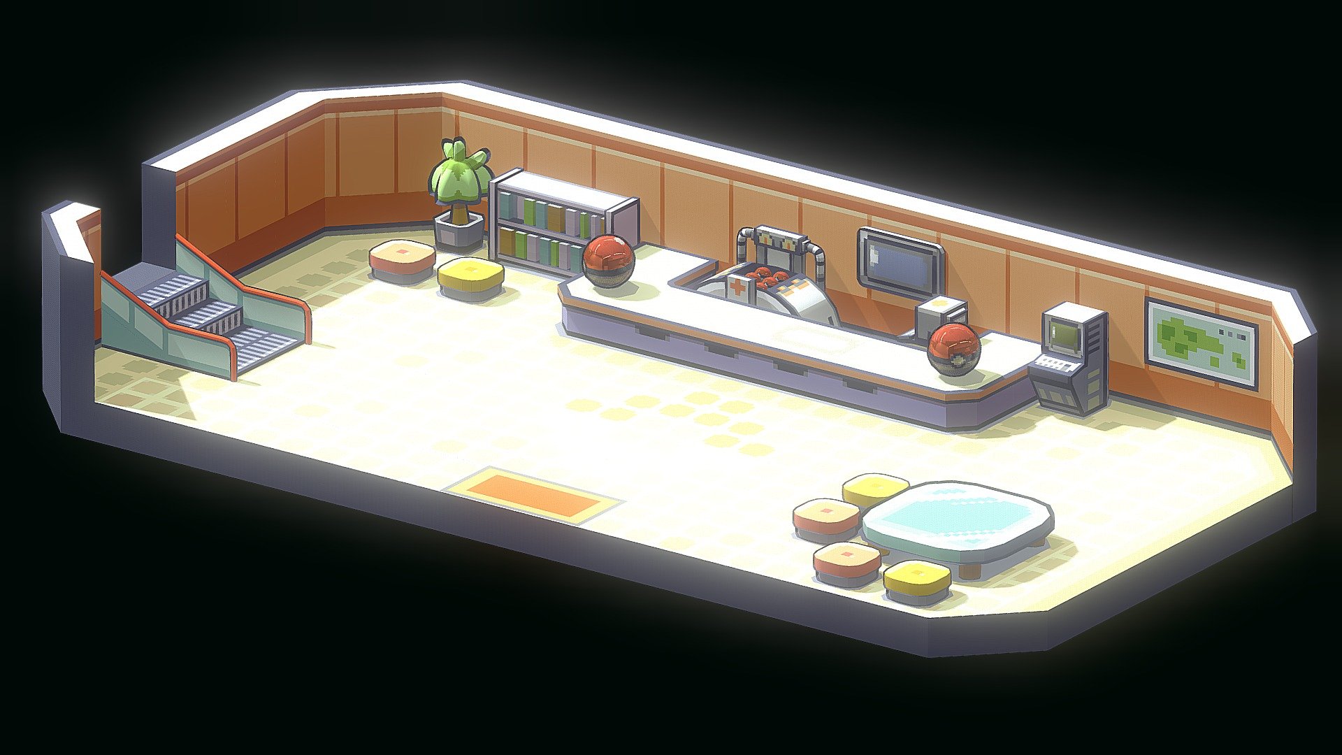 Pokémon Center by Wesai - Download Free 3D model by Astral Star ...