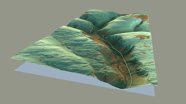 Irfon Valley 3D Model