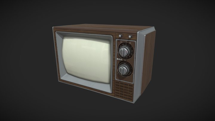 RCA XL-100 EKR330W Vintage Television 3D Model