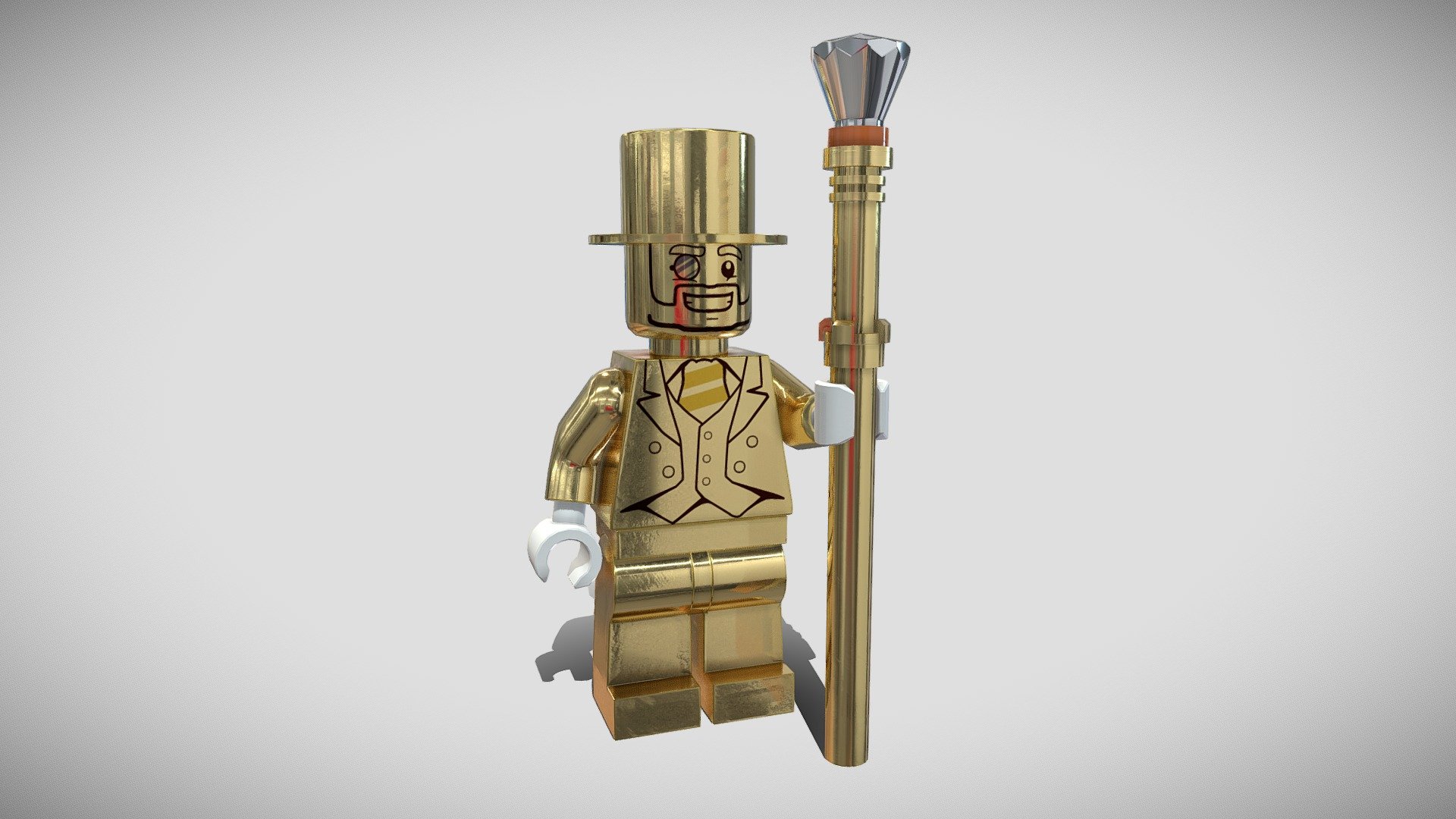 LEGO Minifigures Mr. Gold Buy Royalty Free 3D model by JD24