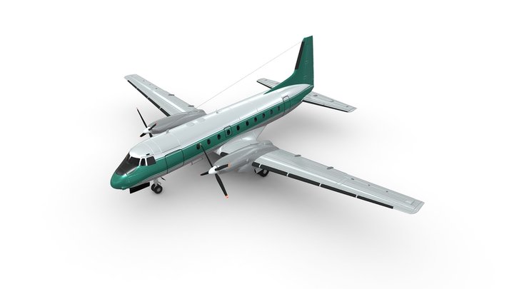 Hawker Siddley HS 748 3D Model
