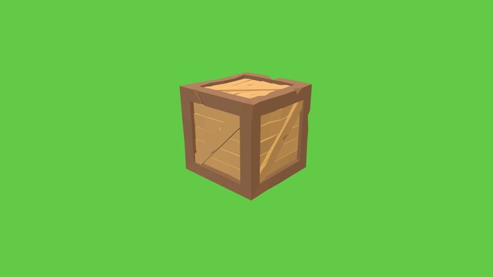 Large Wooden Crate – Gratis 3D-model STL