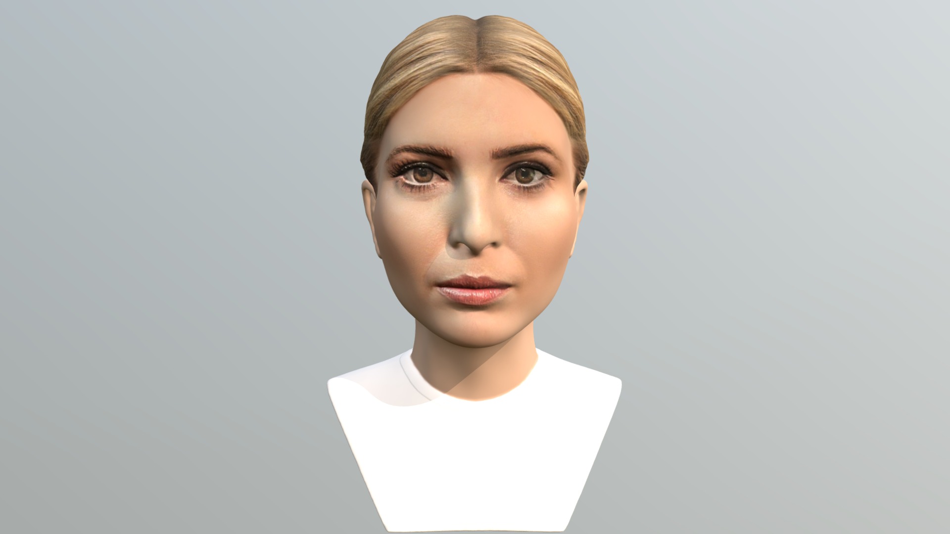 3D model Ivanka Trump bust for full color 3D printing - This is a 3D model of the Ivanka Trump bust for full color 3D printing. The 3D model is about a person with blonde hair.