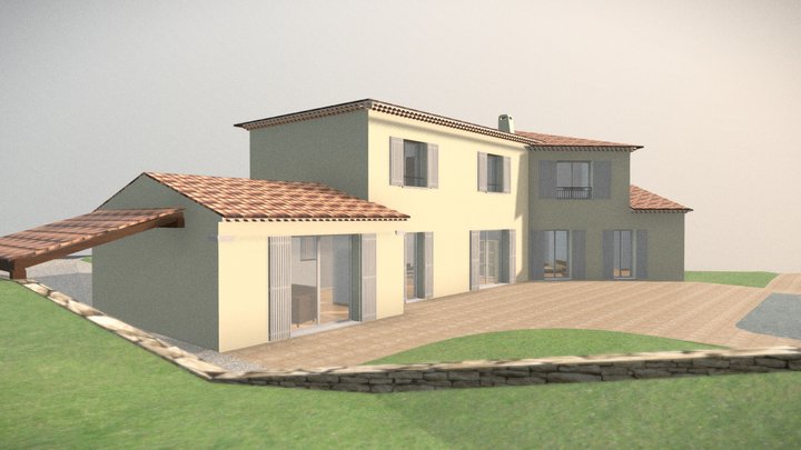Extension et surélévation d'une villa 3D Model