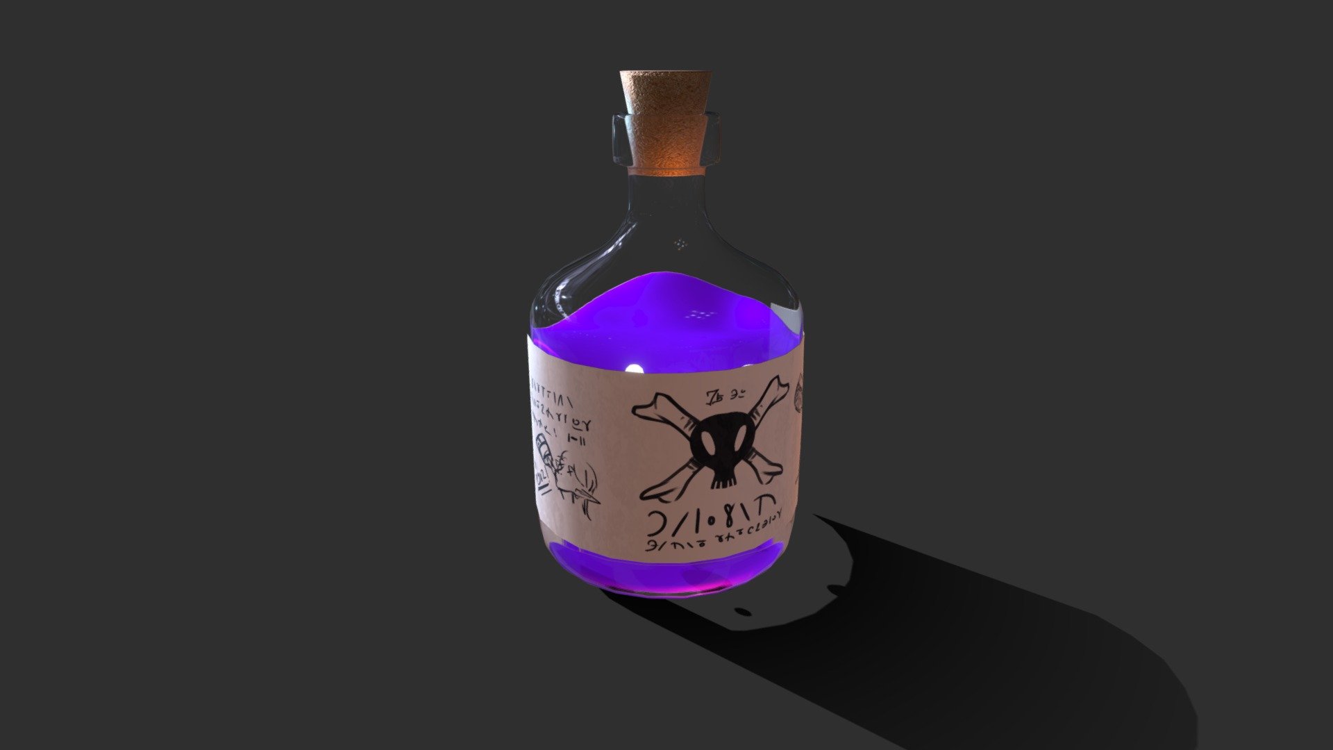 POISON GLASS BOTTLE