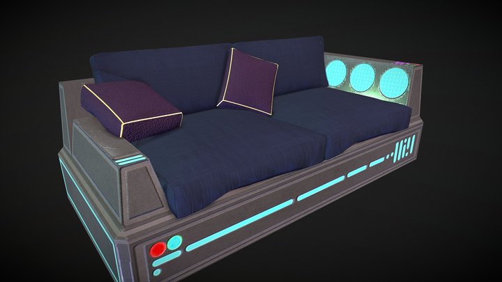 Sci Fi Sofa (opulent) 2 3D Model