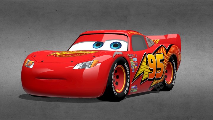 Rookie Lightning McQueen 3D Model