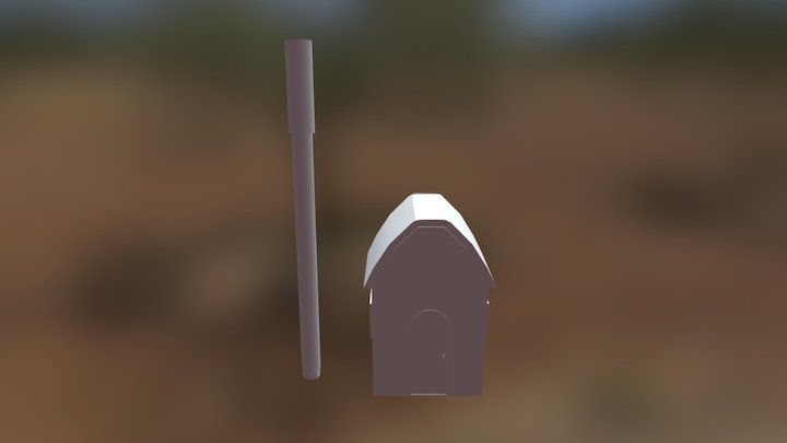 Pen And House 3D Model