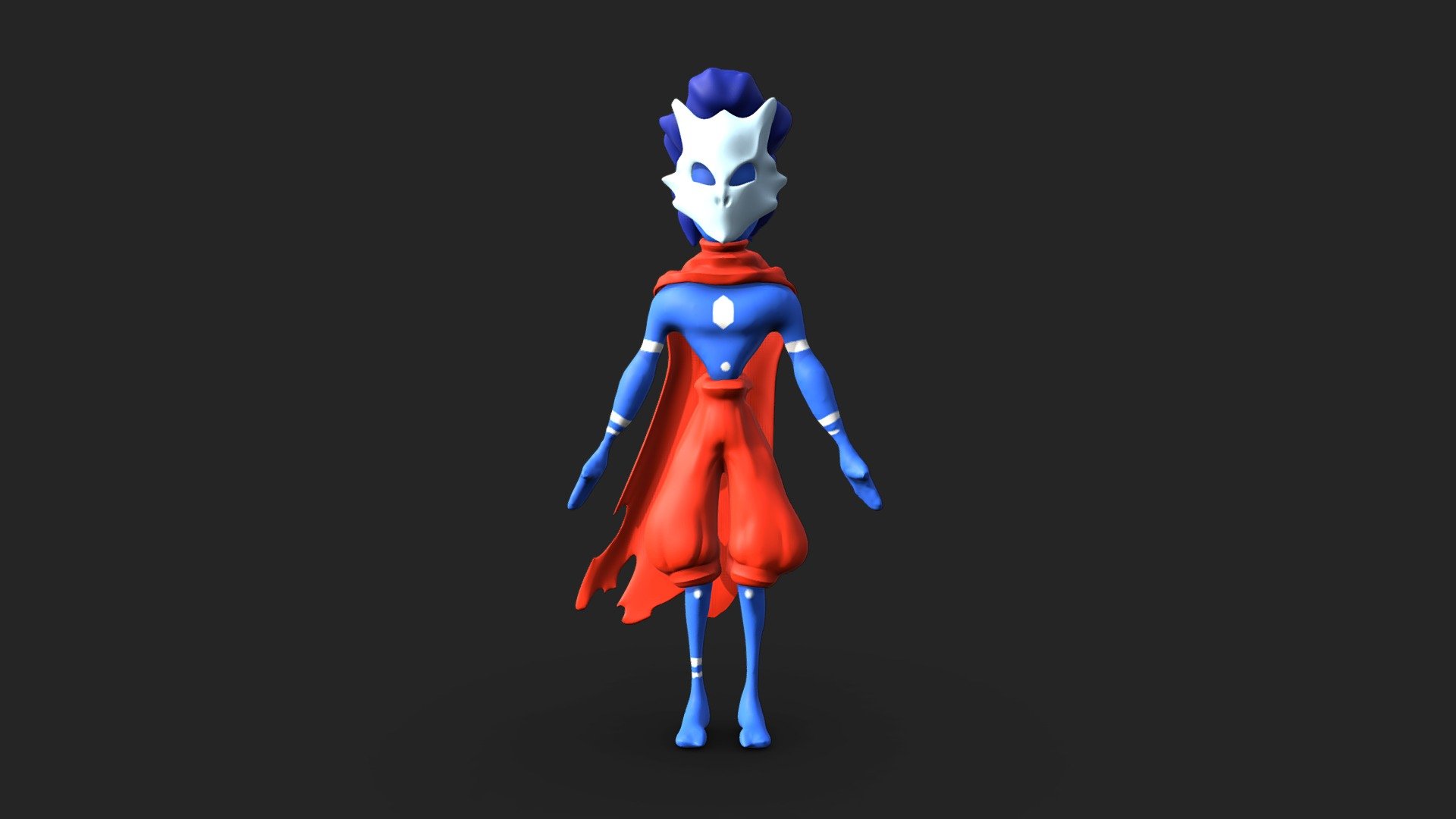 Character Masked Azure - Nomad Sculpt