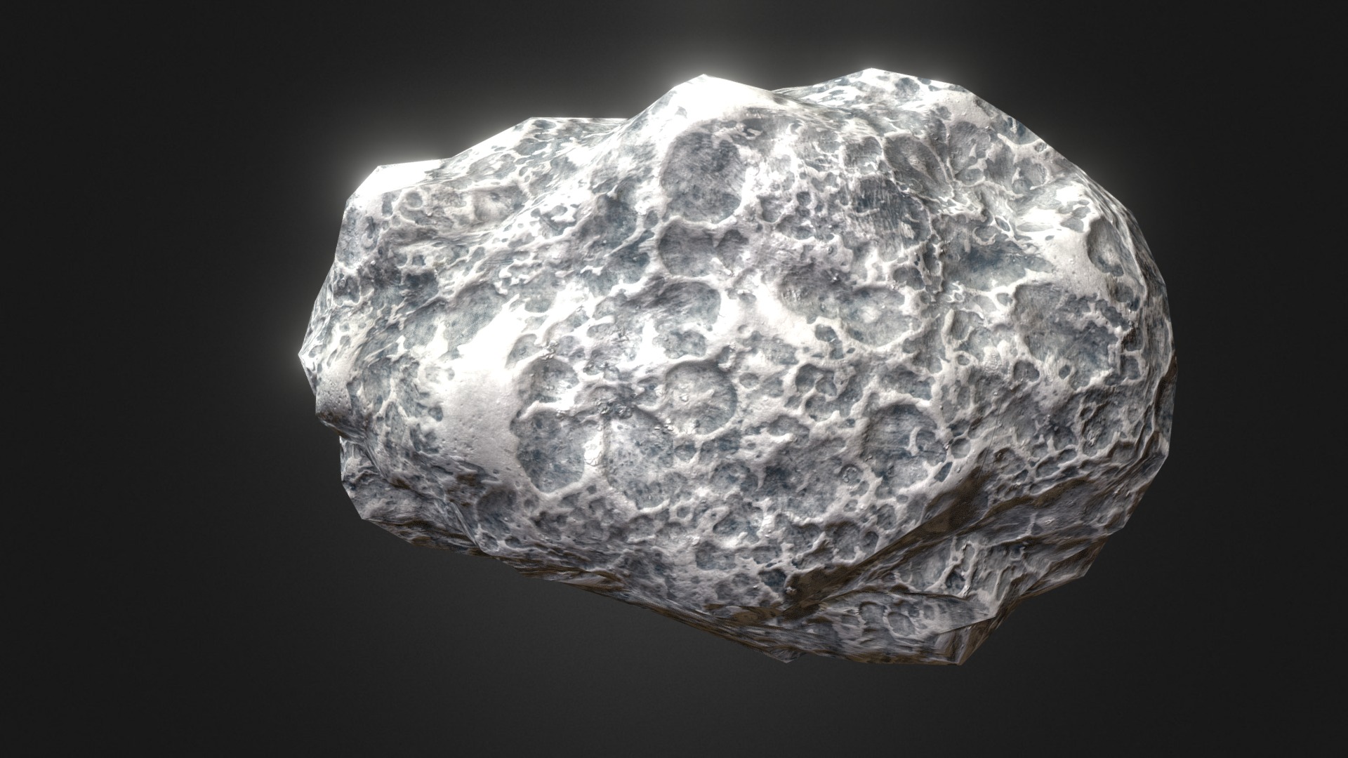 3D model Asteroid Big - This is a 3D model of the Asteroid Big. The 3D model is about a rock with a dark background.