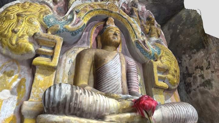Seated Buddha, Gadaladeniya Vihara 3D Model