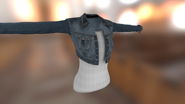 Ladies_jeans_jacket 3D Model