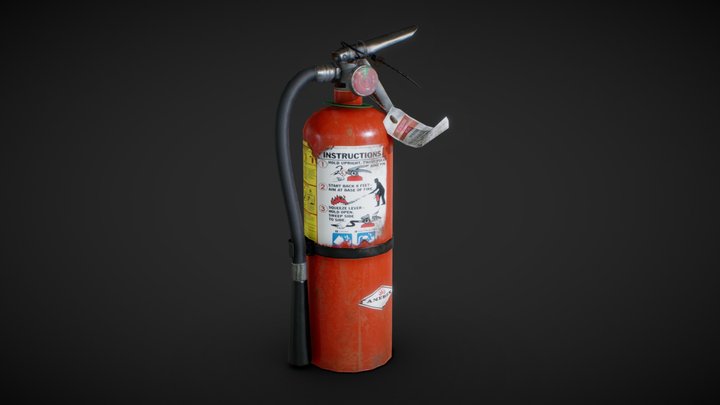 Fire Extinguisher (low poly game ready asset) 3D Model