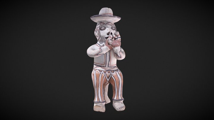 Músico Quinua con Waccrapucro 3D Model