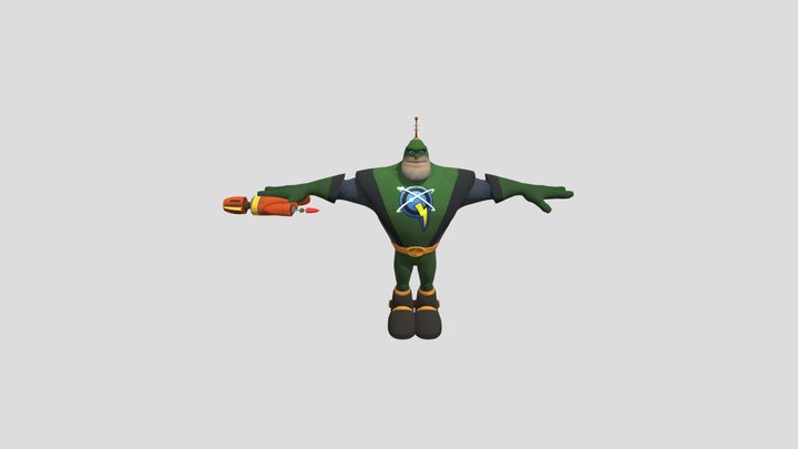 Captain Qwark 3D Model