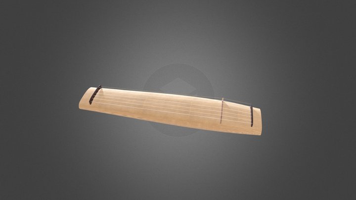 acient instrument Guqin 3D Model