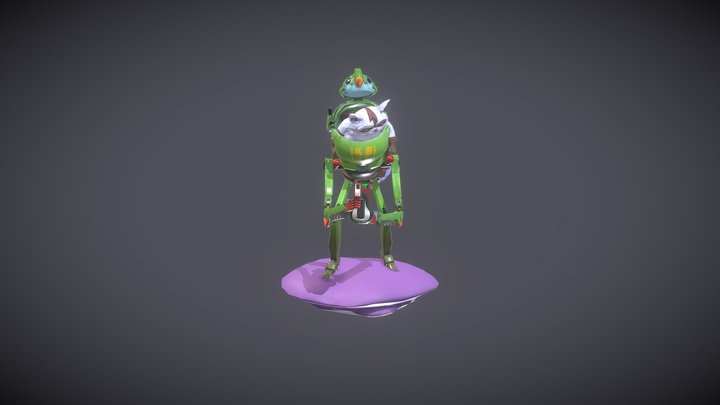 Robot Racoon 3D Model