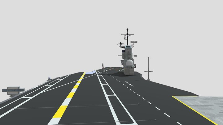 Essex-Class Aircraft Carrier 3D Model