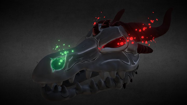Dragon Skull (Bones) 3D Model
