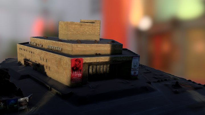 Building of Lakskiy theater im. E. Kapiyev 3D Model