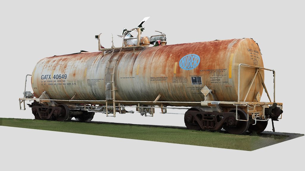 Abandoned Train Car (Free Raw Scan)