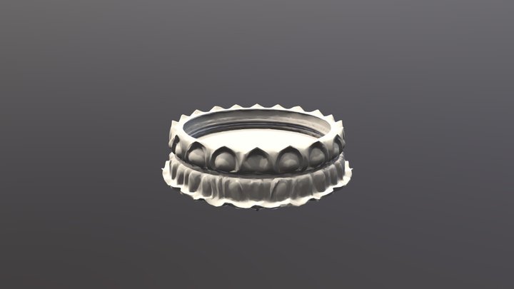 Decorative Haldi Ceremony Pot Base 3D Model
