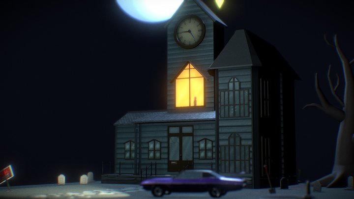 Haunted Mansion Vignette - Senior Project 3D Model