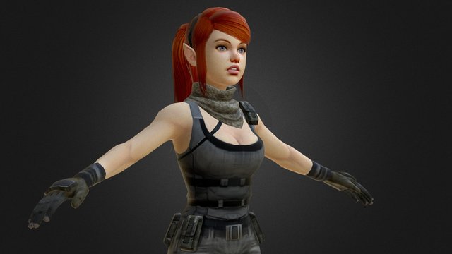 Alyssia Lowpoly WIP 3D Model