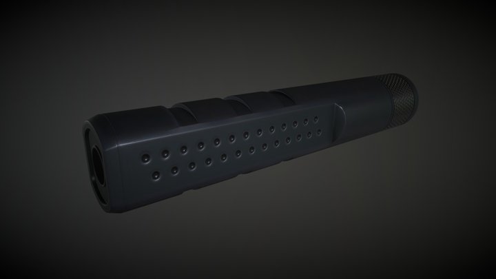Sci-Fi Suppressor 3D Model