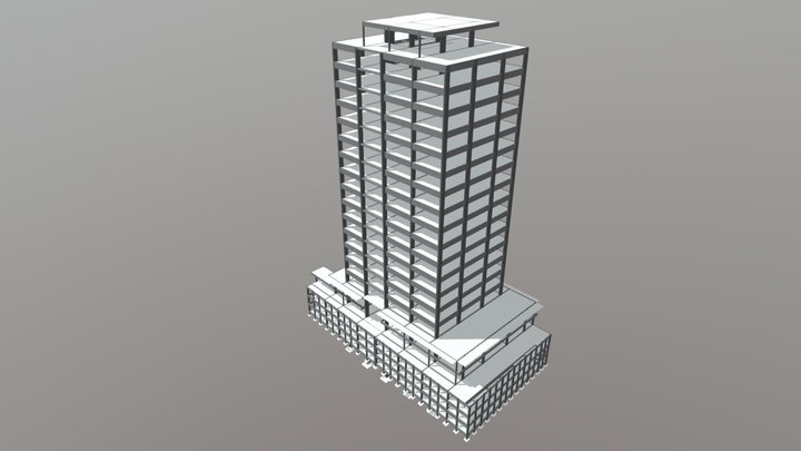 Edifício Comercial 300 3D Model