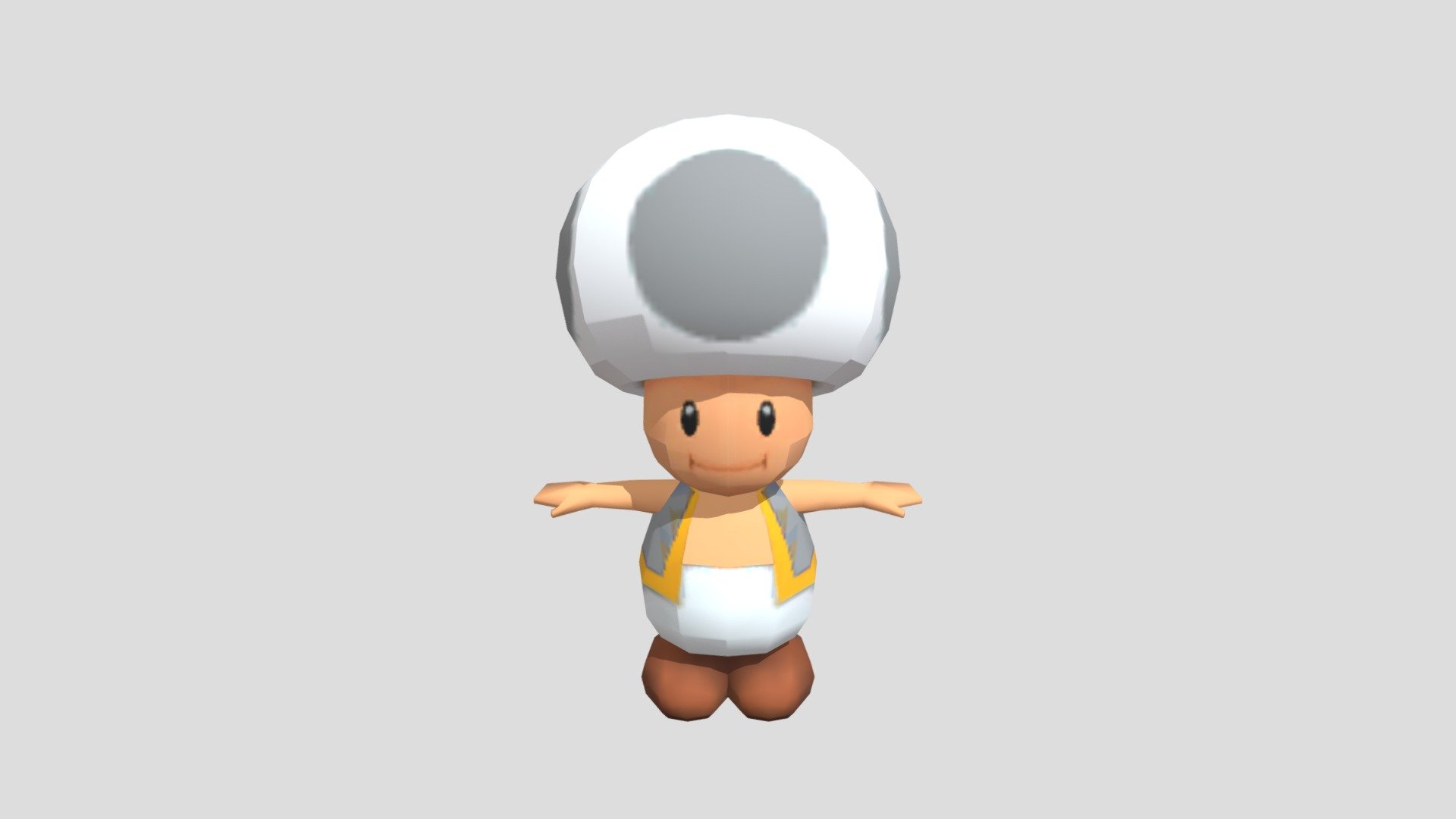 Wii - Super Mario Galaxy - Toad - Download Free 3D model by ...