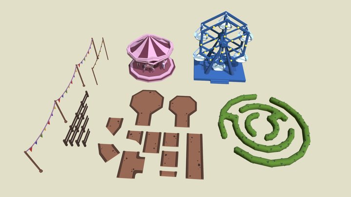 Festival Level 3D Model