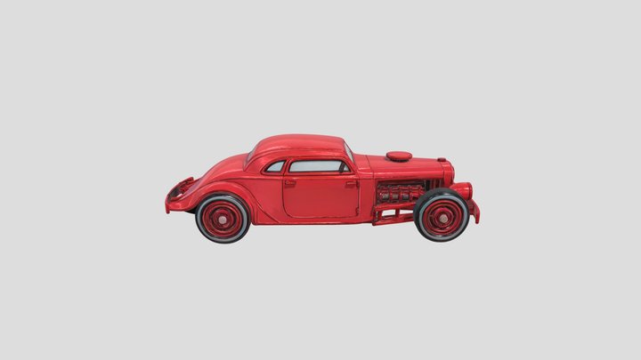 Art Deco Hotrod 3D Model