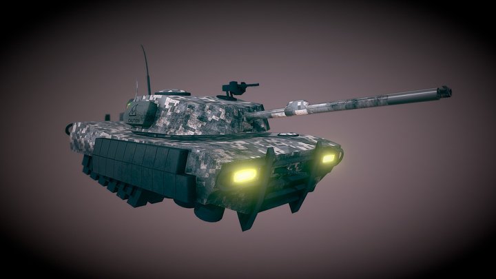 2049 Abrams Hover Tank 3D Model